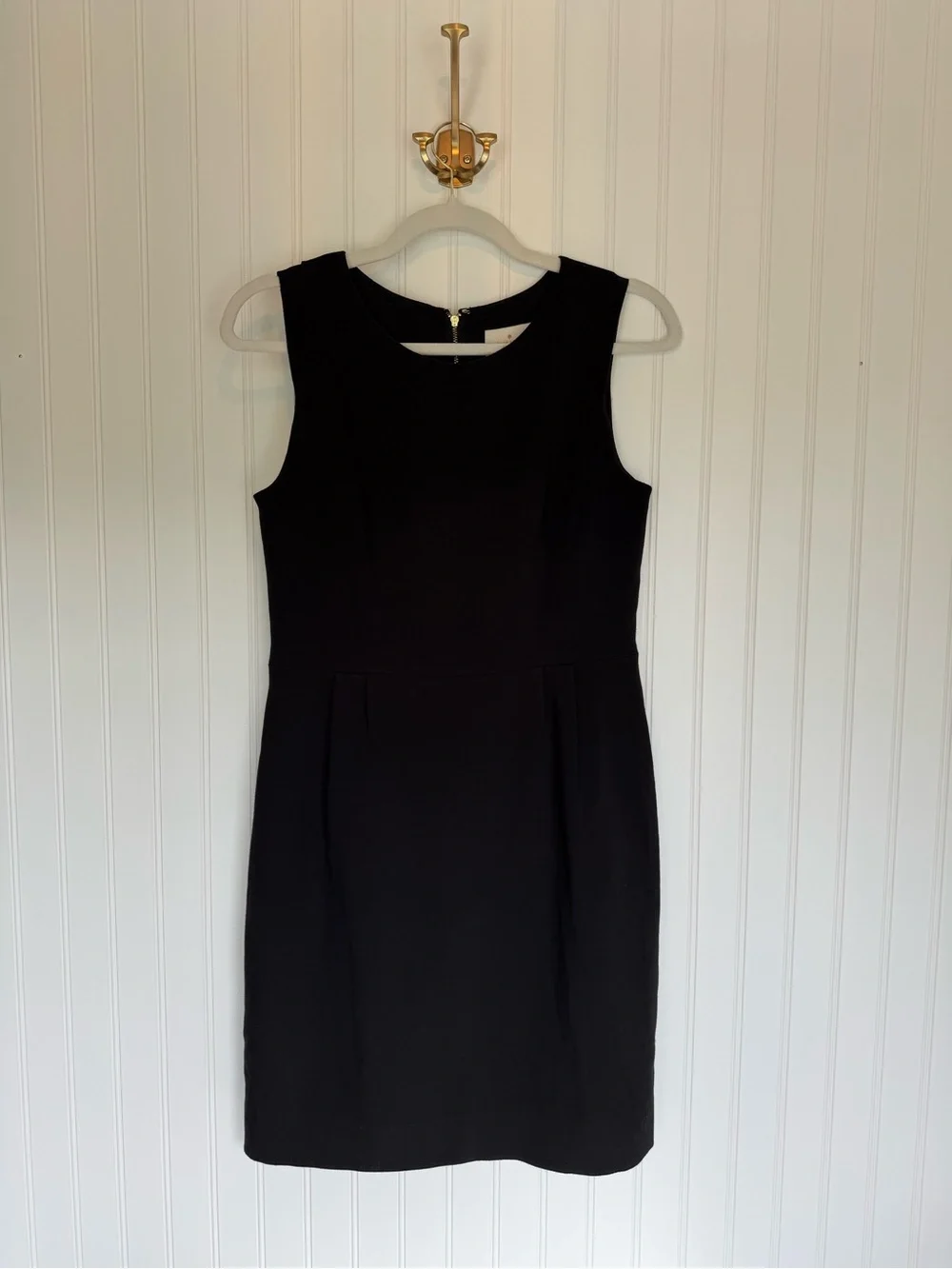 Kate Spade Black Tulip Sheath Dress Gold Zipper Size 4